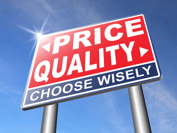 hearing aid price or quality sign